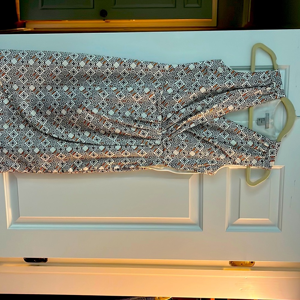 H&M faux wrap dress, size 4, dude zipper,
